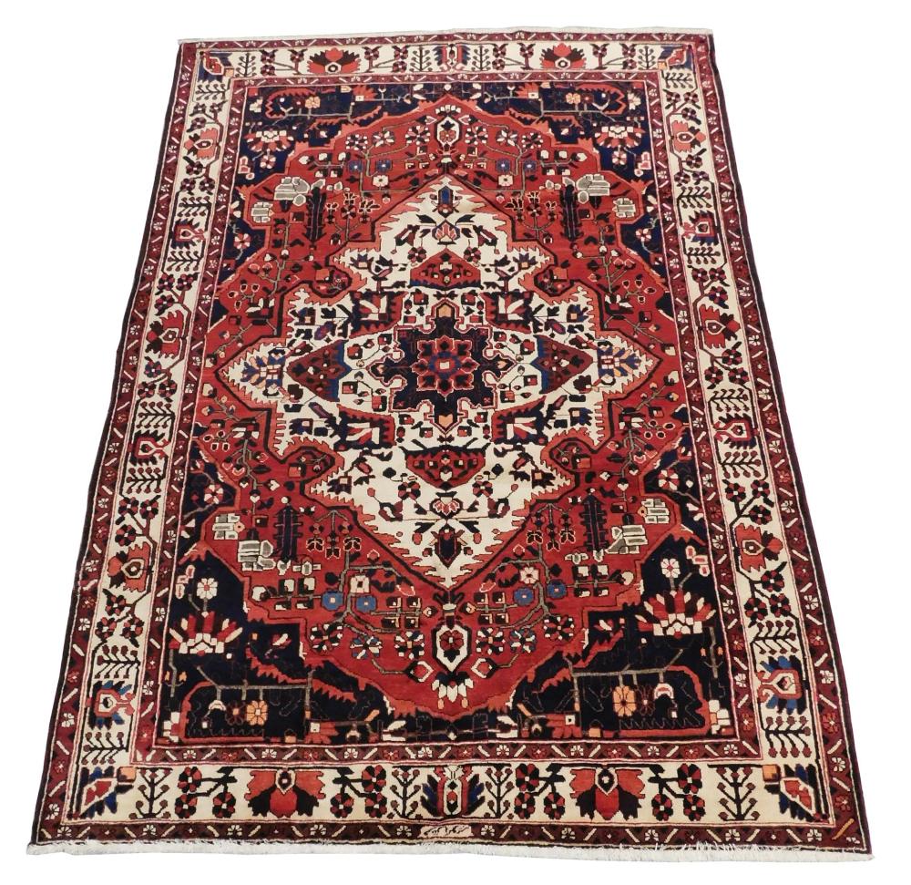 Appraisal: RUG Semi-antique Persian Bakhtiari ' x ' hand-made wool polychrome