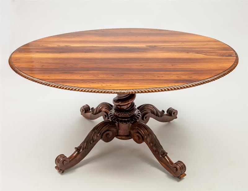 Appraisal: Victorian Carved Rosewood Oval Center Table x x in Estimate