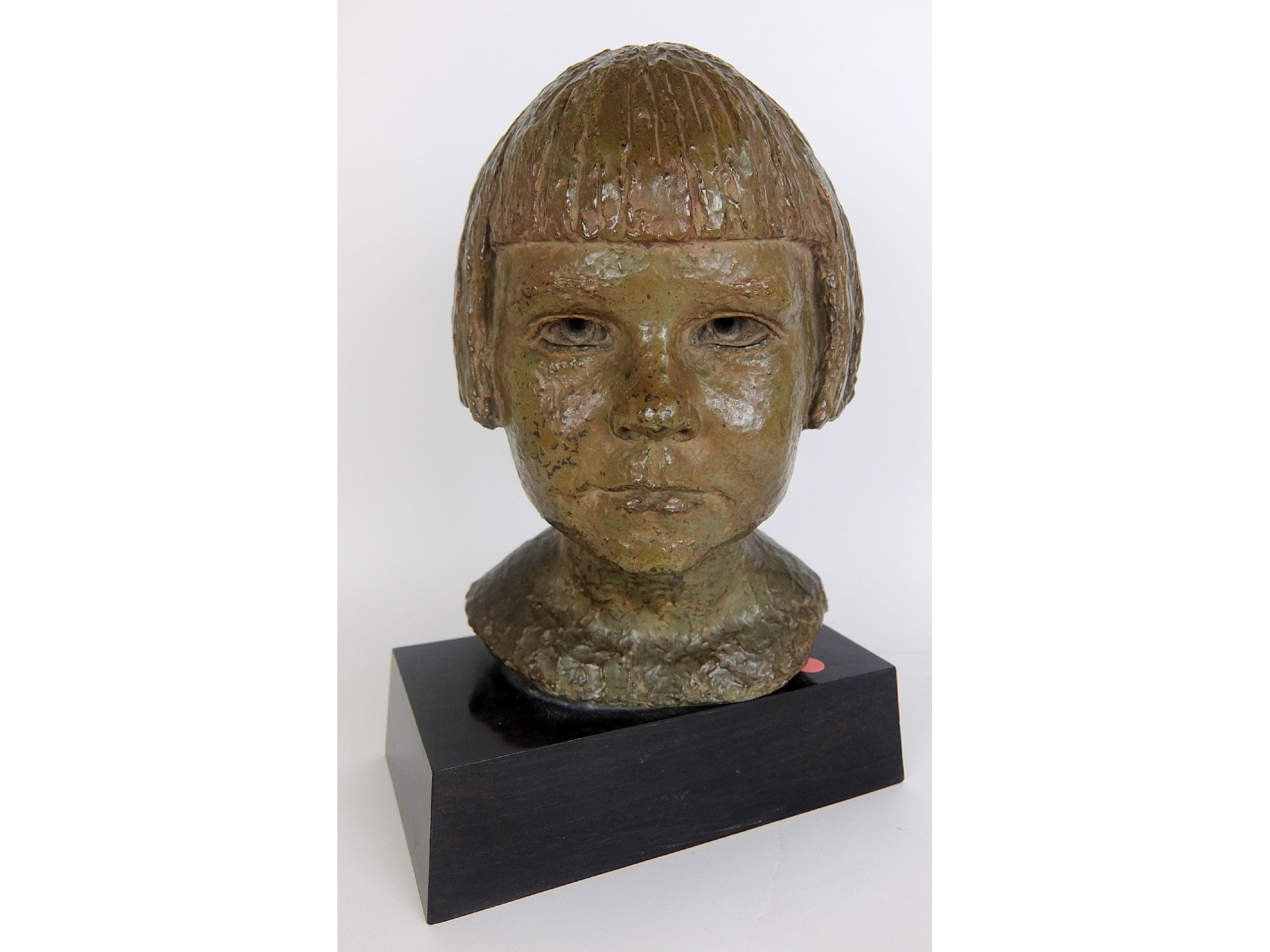 Appraisal: BENNO SCHOTZ Scottish - JOAN Bronze bust signed dated and