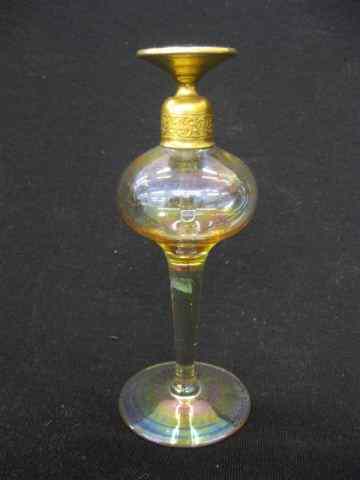 Appraisal: Art Deco Perfume Bottle iridescent longstopper - '' excellent