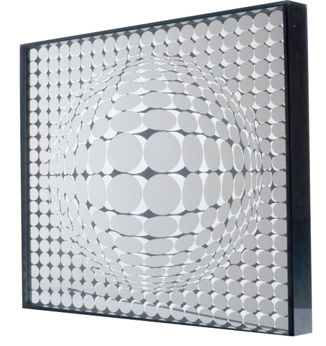 Appraisal: Victor Vasarely Hungarian - Glass Vega Mirror glass and acrylic