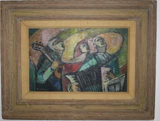 Appraisal: Lena Gurr Am - Three Musicians o b signed lower