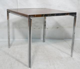 Appraisal: Stow Davis Side Table American Modern Chromed St Stow Davis