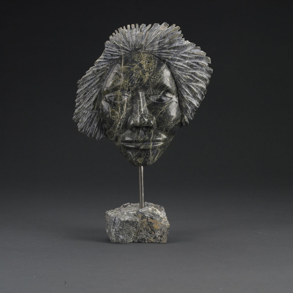 Appraisal: ESHAKTUK MICHAEL - Kimmirut FACE stone metal x x cm