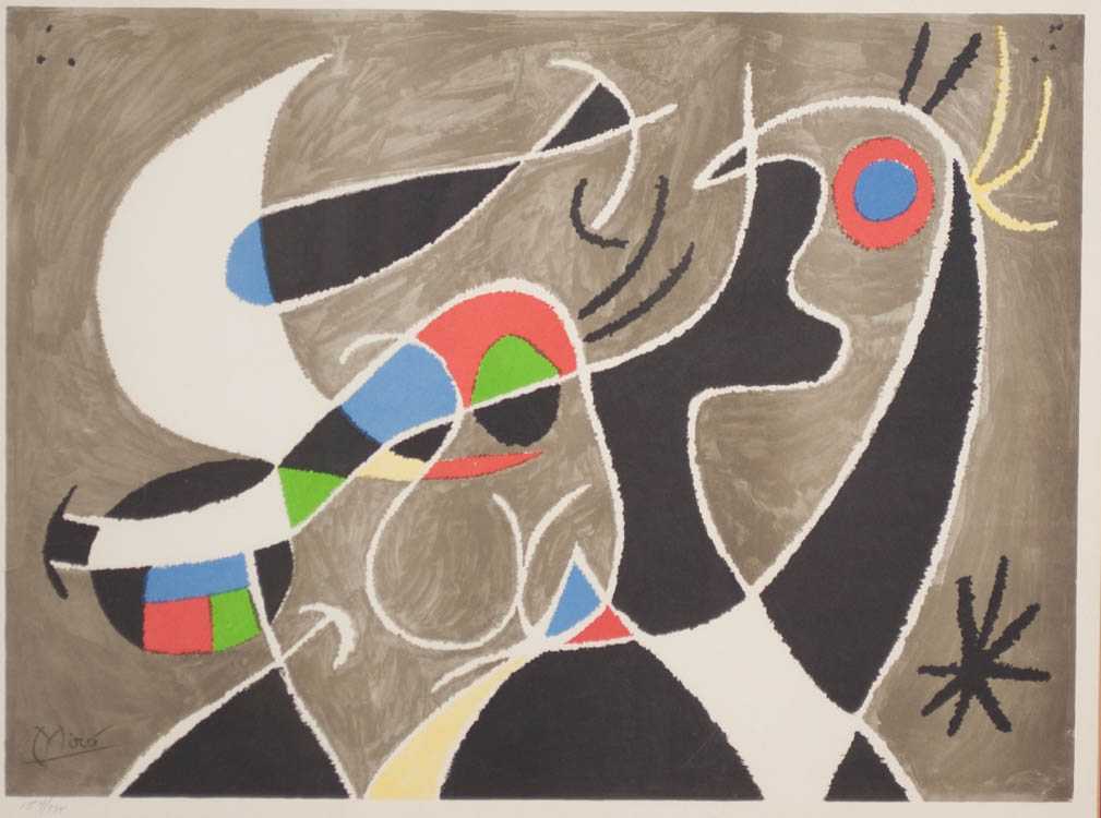 Appraisal: COLOR LITHOGRAPH IN THE STYLE OF JOAN MIRO Spain France