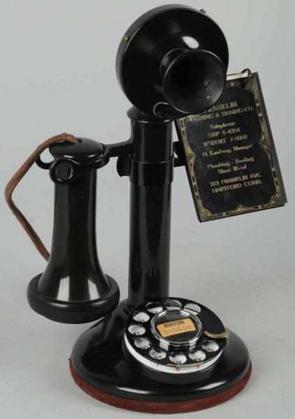 Appraisal: Western Electric Dial Candlestick Telephone Circa black brass faceplate AL