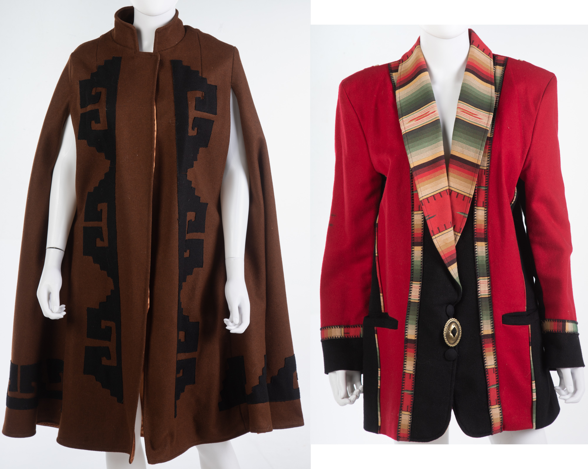 Appraisal: VINTAGE COAT AND CAPE coat has in shoulders in chest