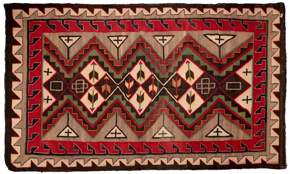 Appraisal: Navajo Red Mesa Blanket ca - Navajo Red Mesa Blanket