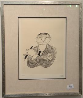 Appraisal: Al Hirschfeld - etching of George Burns signed in pencil