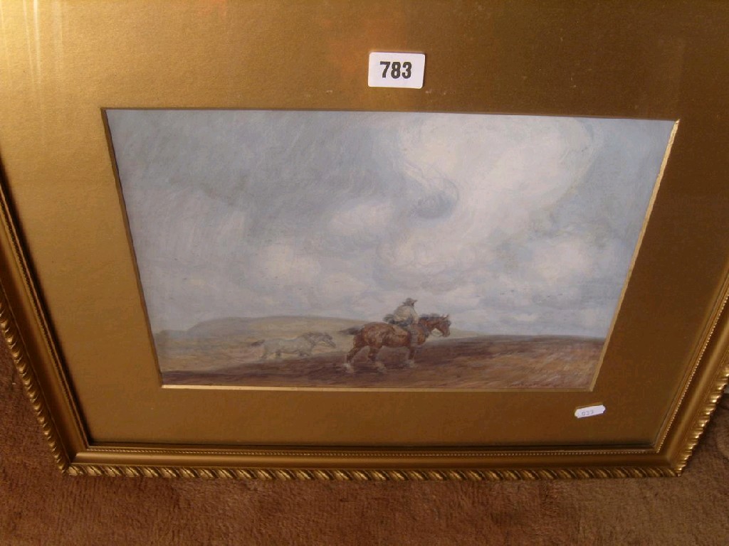 Appraisal: An early th century watercolour of an extensive landscape with