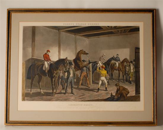 Appraisal: J Harris Thorough Breds Print from a painting by J