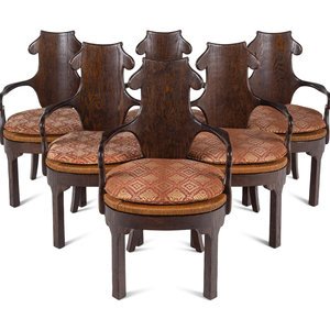 Appraisal: A Set of Six Rose Tarlow Melrose House Henley Armchairs