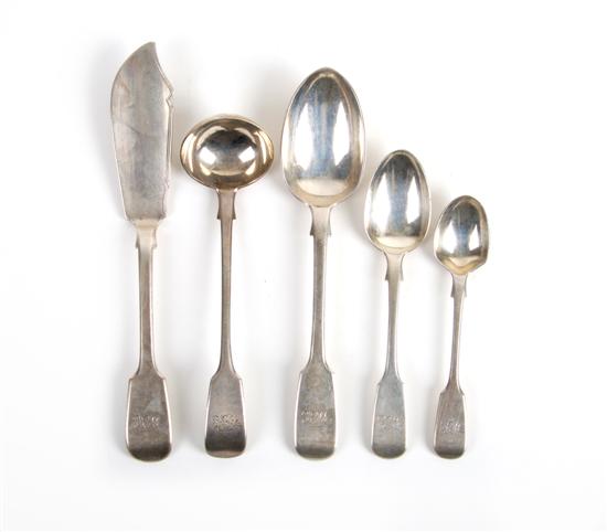 Appraisal: A Group of English Sterling Silver Spoons Length of longest