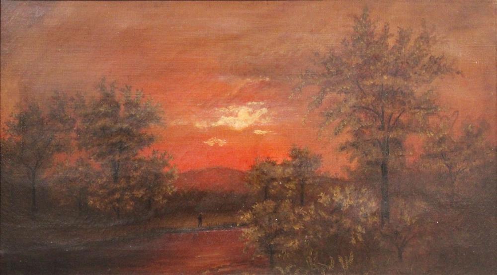 Appraisal: CIRCLE OF RALPH ALBERT BLAKELOCK AMERICAN TH CENTURY SUNSET ON