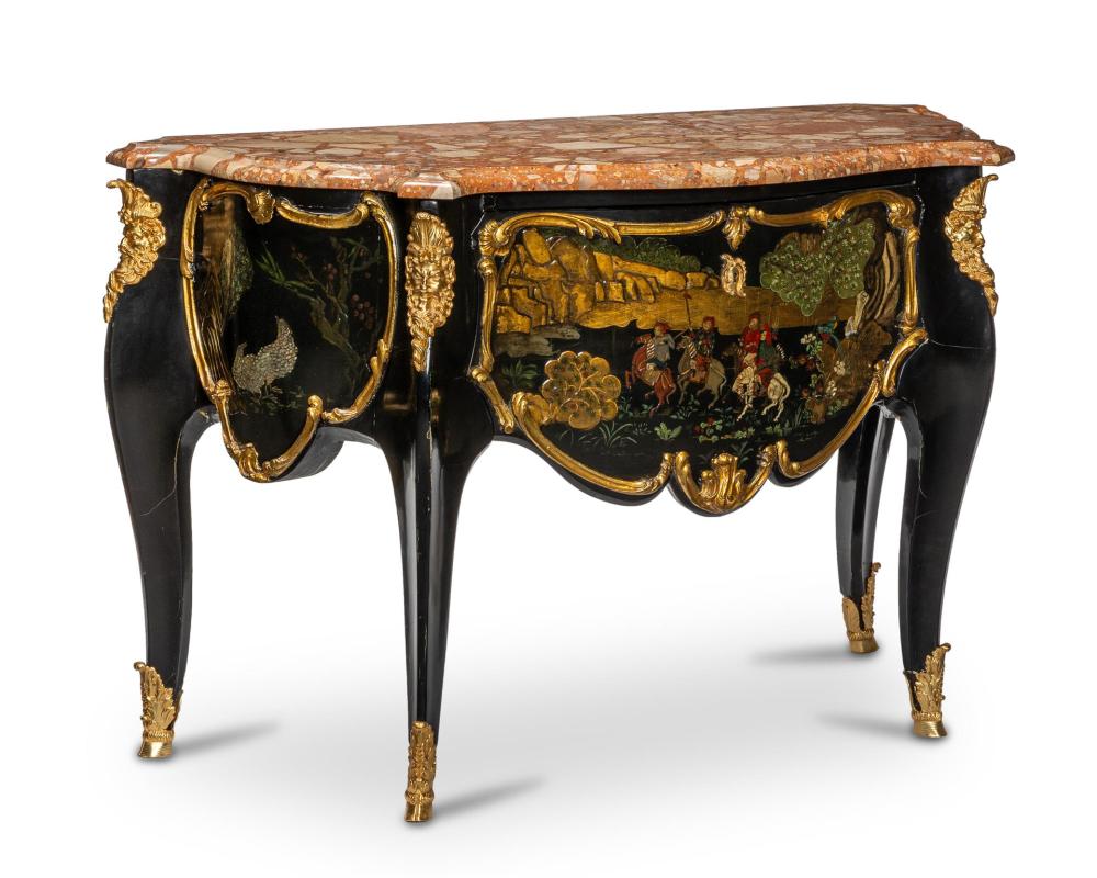 Appraisal: A FRENCH COROMANDEL-STYLE COMMODEA French Coromandel-style commode Late th early