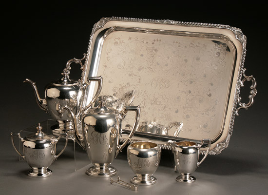 Appraisal: Reed Barton Sterling Five-Piece Coffee and Tea Service Taunton MA