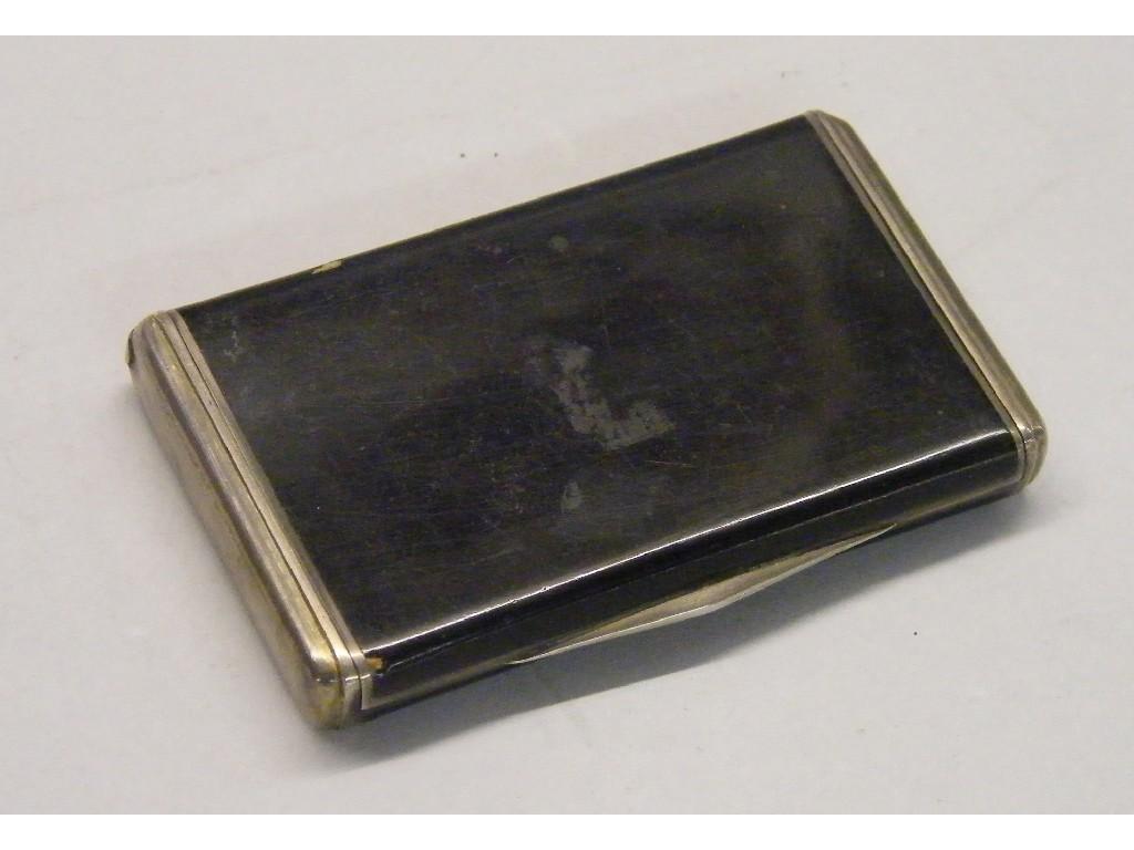 Appraisal: Sterling silver and enamel rectangular snuff box bearing import marks