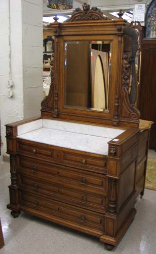 Appraisal: OAK RENAISSANCE REVIVAL DRESSER Continental th century The chest base