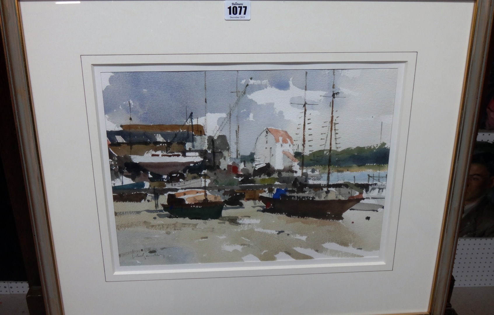 Appraisal: John Yardley b Two Masts at Woodbridge watercolour signed cm