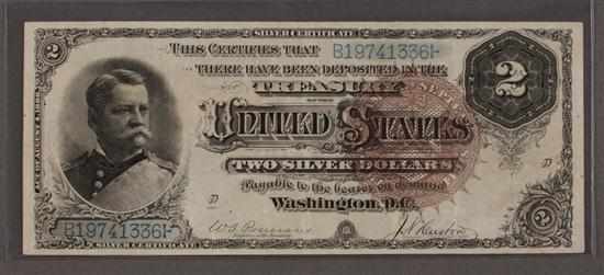 Appraisal: United States Silver Certificate Series of signed Rosecrans and Huston