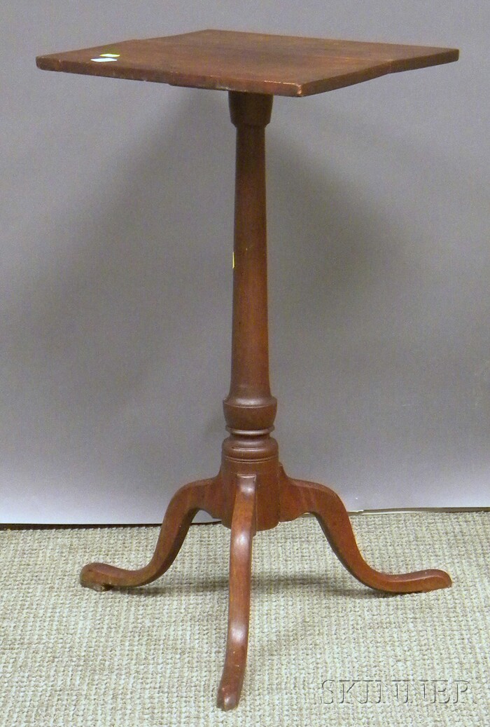 Appraisal: Square-top Cherry Candlestand