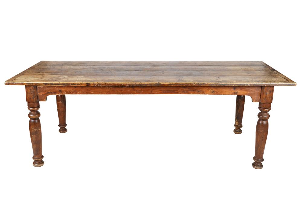 Appraisal: PINE FARM TABLECondition with wear throughout formerly painted with scratches