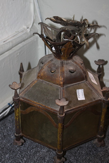 Appraisal: A GOTHIC REVIVAL STYLE LANTERN of hexagonal form