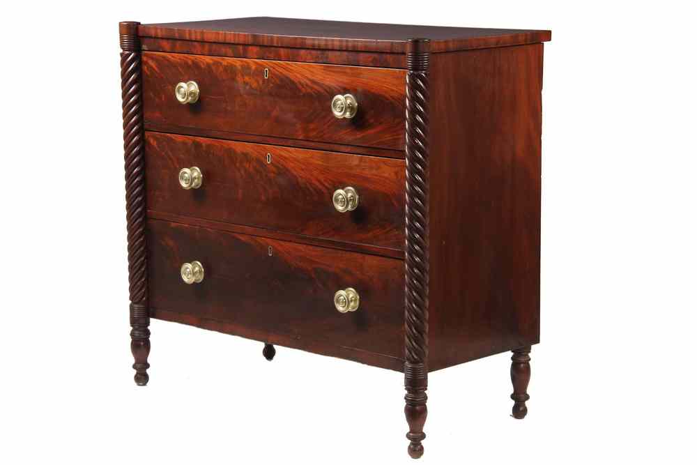 Appraisal: DIMINUTIVE SHERATON CHEST - Southern Coastal Maine or New Hampshire