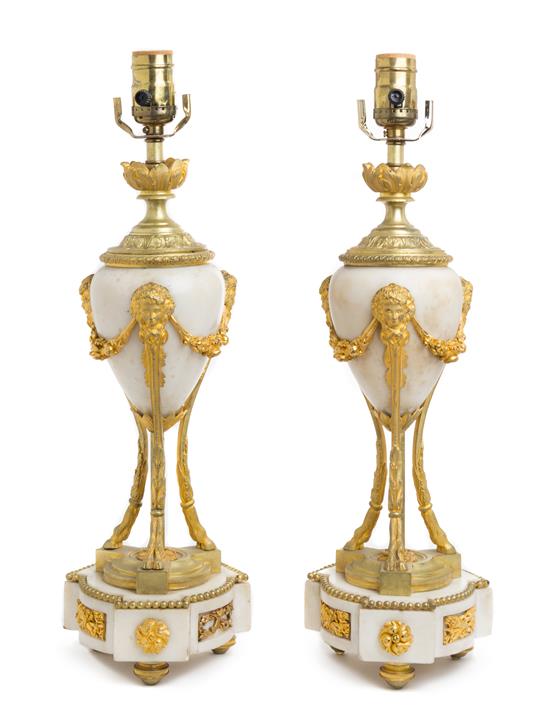 Appraisal: Sale Lot A Pair of Louis XVI Style Marble and