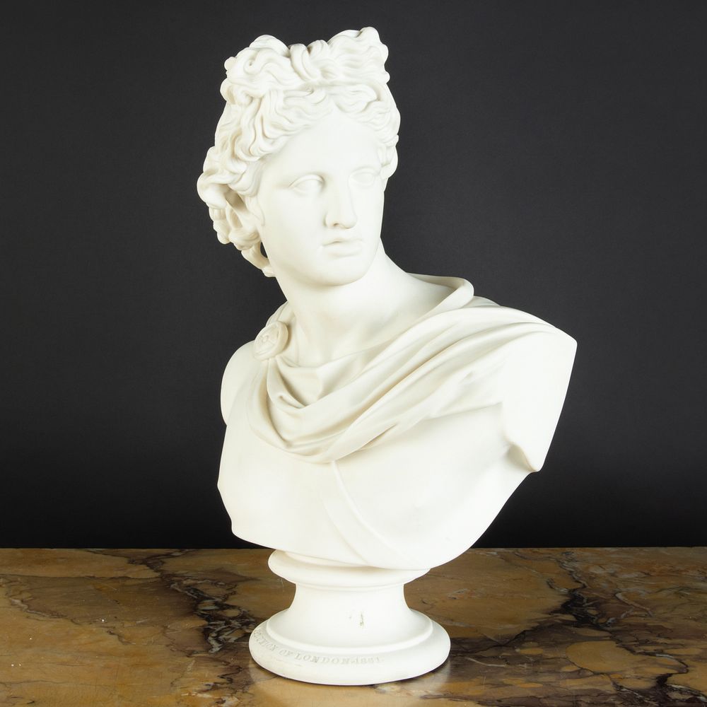 Appraisal: Brown-Westhead Moore Co Parian Bust of Apollo After C Delpech