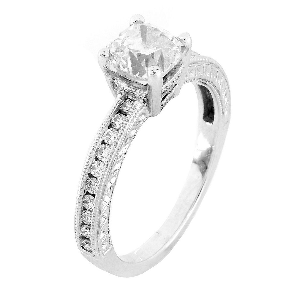 Appraisal: Diamond and K Gold Engagement Ring GIA Certified Carat Modified