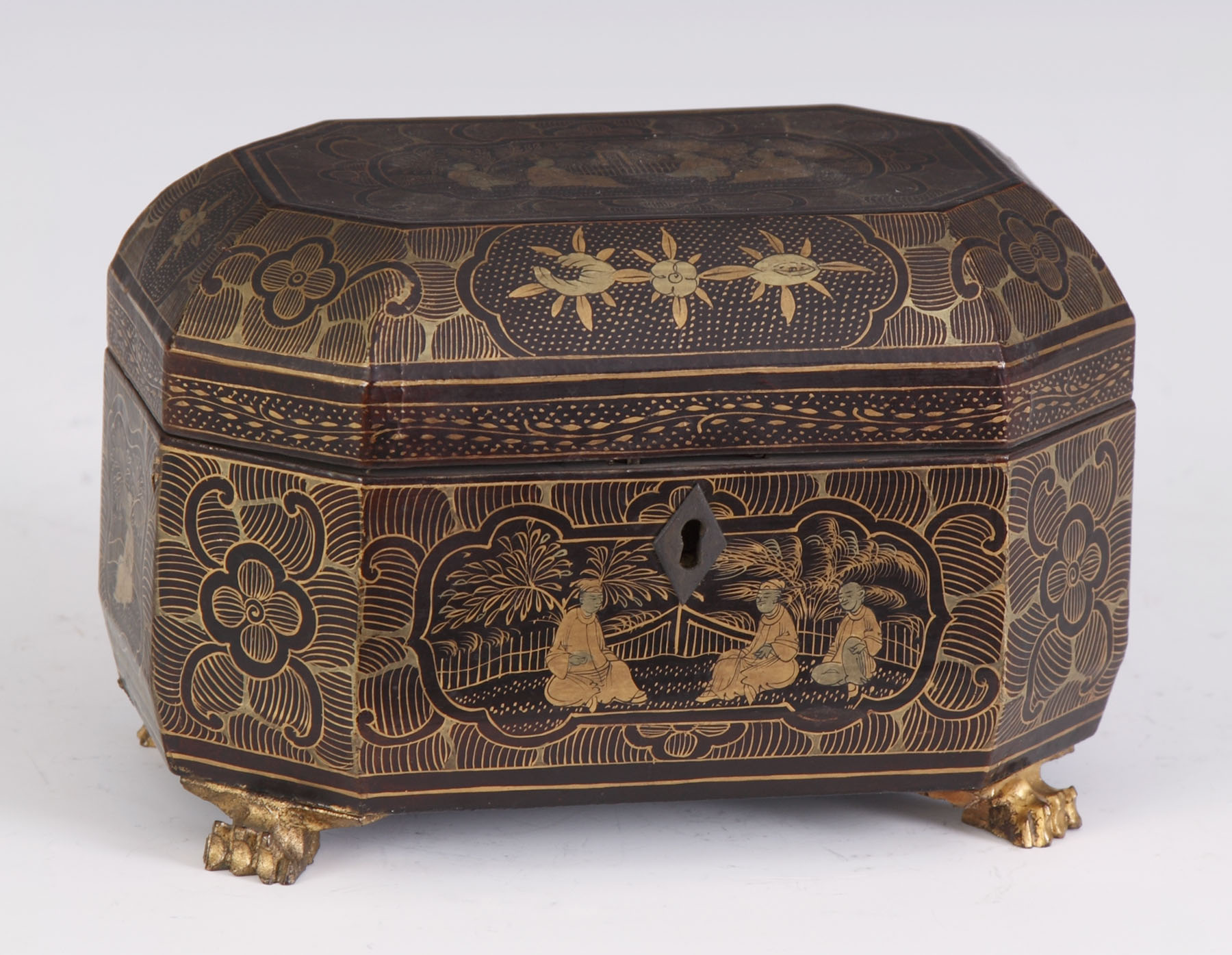 Appraisal: Japanese Lacquered Tea Caddy Original tin inserts Original condition surface