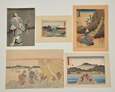 Appraisal: A Collection of Five Japanese Woodblock Prints Comprised of a