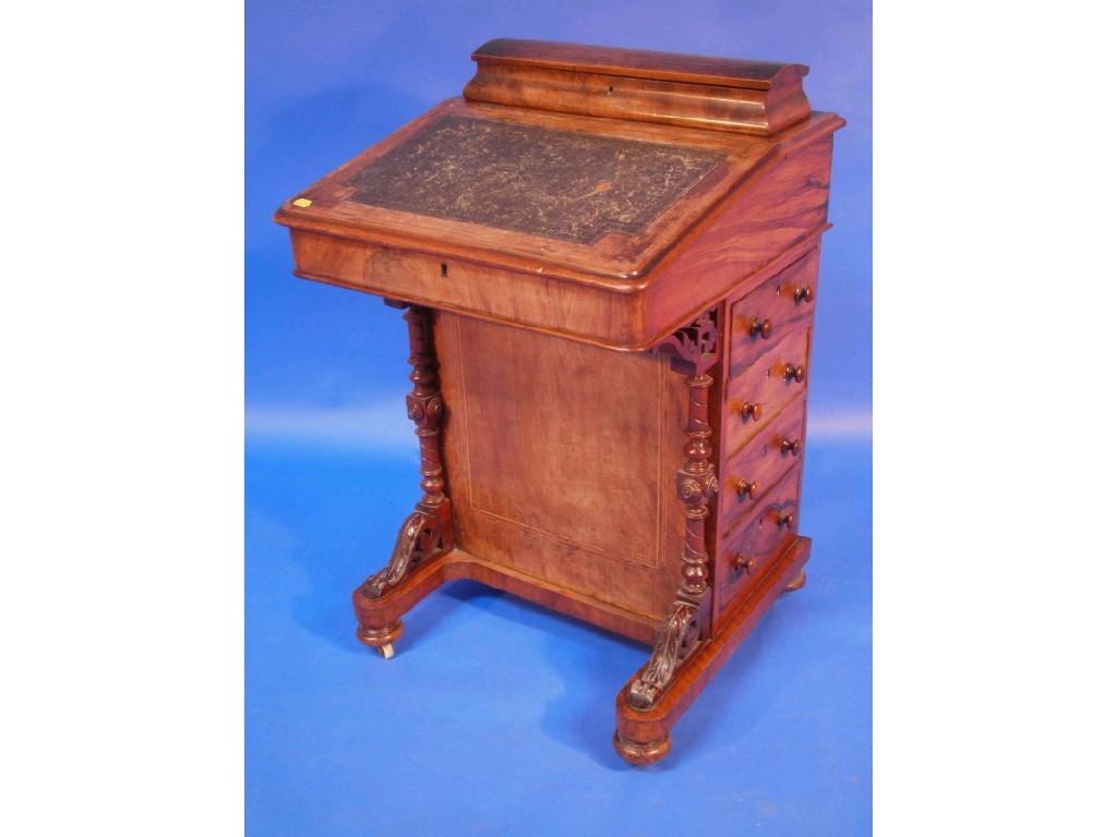 Appraisal: A Victorian Davenport desk the back with a hinged lid