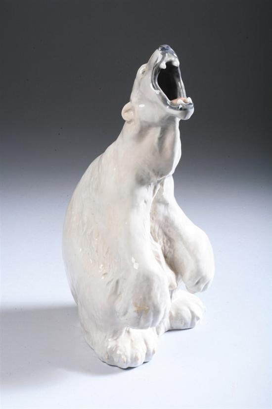 Appraisal: ROYAL COPENHAGEN PORCELAIN FIGURE OF A POLAR BEAR ON HIND