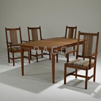 Appraisal: STICKLEY BY E J AUDI Contemporary dining table - -