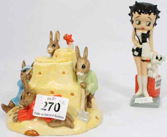 Appraisal: Royal Doulton Bunnykins Sandcastle Moneybox and a Wade Figure Betty