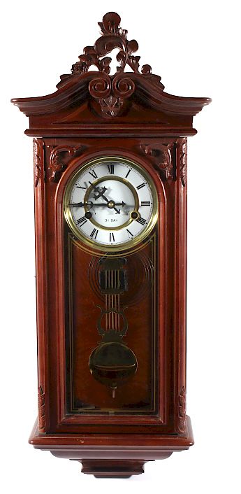 Appraisal: th Century Victorian Style Day Wall Clock Offered in this