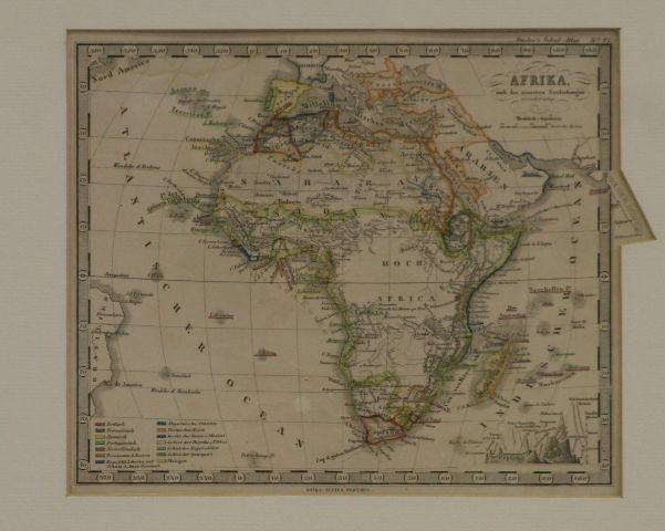 Appraisal: PERTHES J Afrika Hand-coloured engraved map from Stieler's Schul-Atlas Plate