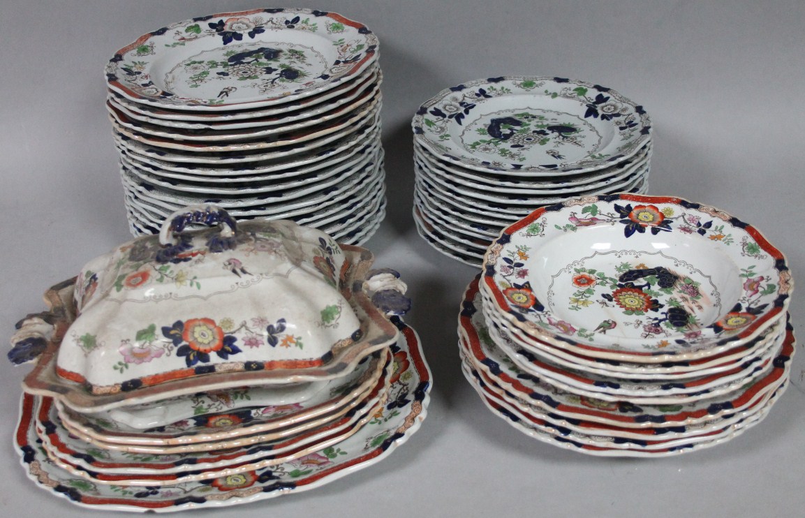 Appraisal: A thC Masons stoneware dinner service comprising plates cm wide