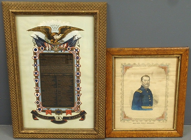 Appraisal: - Civil War escutcheon of William H Lewis entered service