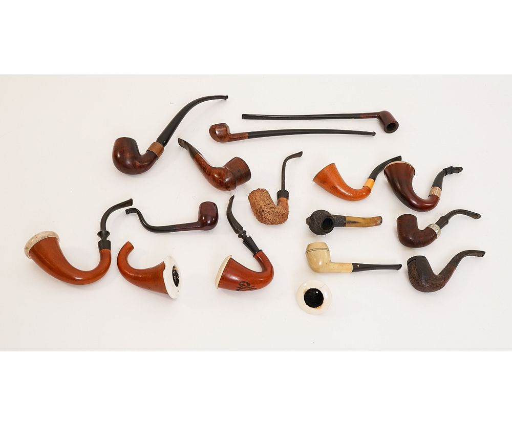 Appraisal: Grouping of Various Smoking Pipes Fifteen pipes of various makers