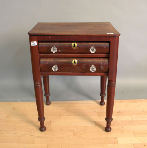 Appraisal: Empire mahogany work stand th c h l