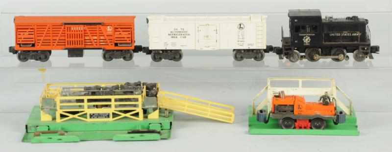 Appraisal: Lot of Lionel Train Cars Accessories American Post-war Includes no