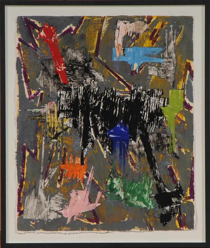 Appraisal: CHARLES ARNOLDI b UNTITLED Monoprint oil paint on rag paper