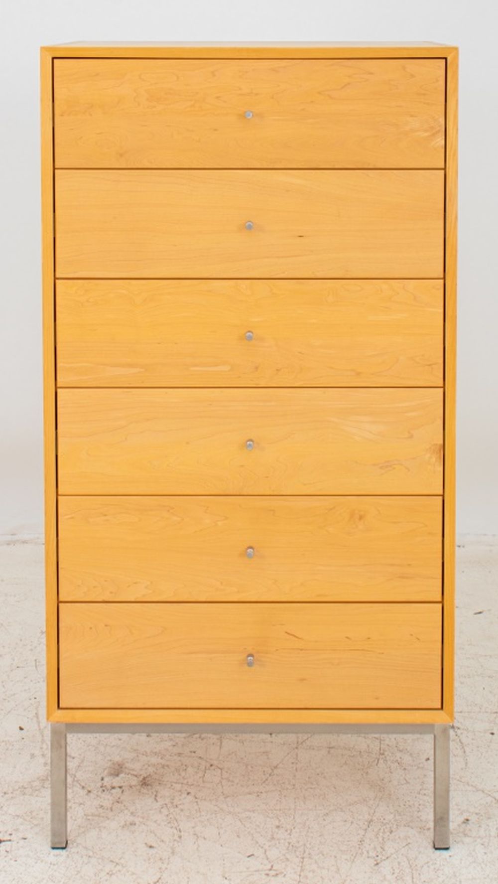 Appraisal: MID-CENTURY MODERN STYLE SIX-DRAWER TALL CHEST Midcentury modern style six-drawer