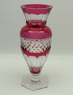 Appraisal: Signed Val St Lambert Cranberry Glass Vase Signed Cranberry Glass