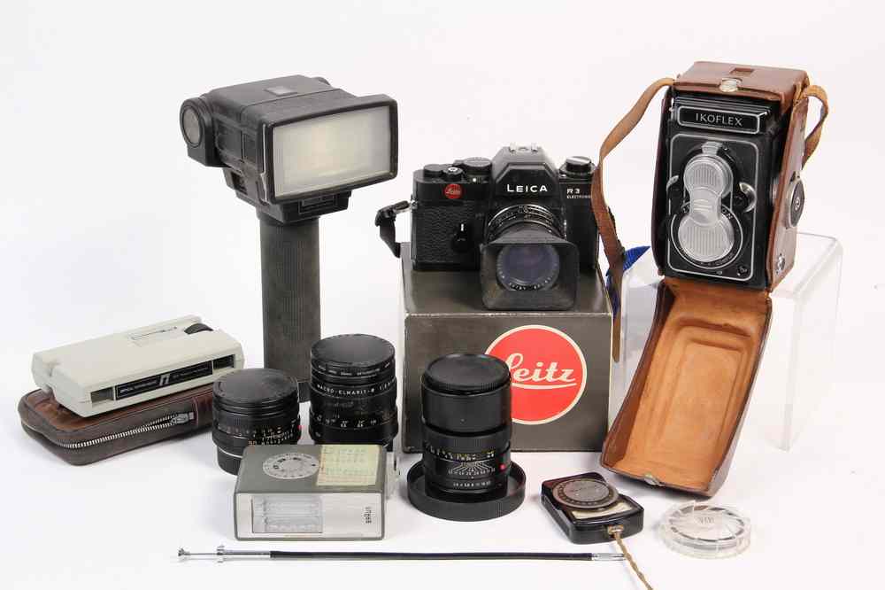 Appraisal: PROFESSIONAL CAMERAS - Including Leica R s n w Elmarit