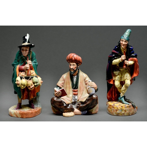 Appraisal: Three Royal Doulton earthenware figures mid th c comprising Omar