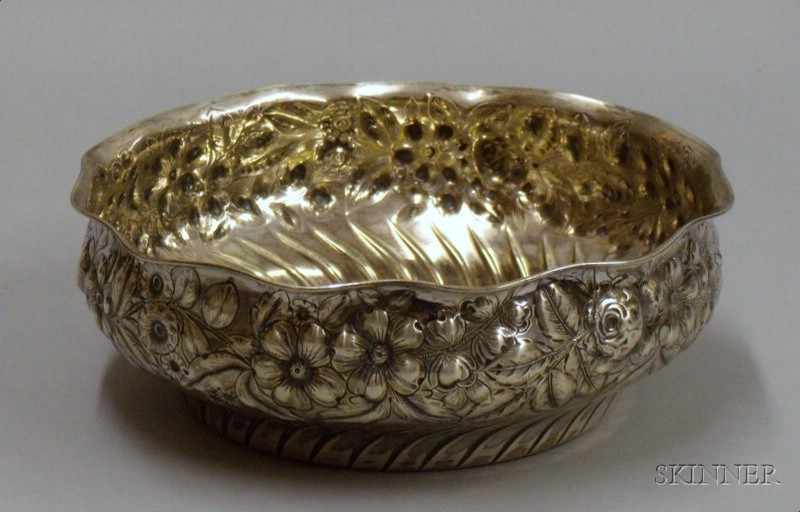 Appraisal: Gorham Sterling Silver Bowl floral decorated approx troy oz